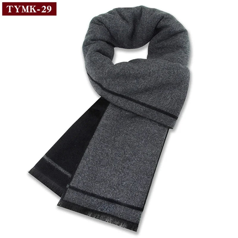 Luxury Men Scarf Winter Warm Neck Scarf For Men Scarves Casual Plaid Male Long Shawl Fashion Outdoor Shawls Man Muffler Gift