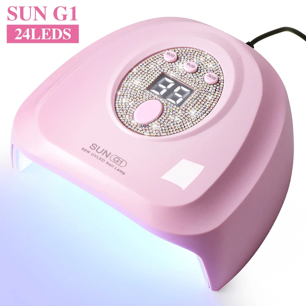 Nail UV/LED Dryer Lamp with 24 LEDS Quick Drying Nails Light Have 3 Timer Modes LCD Display for Manicure Salon Acrylic Gel Tools