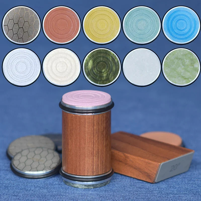 Rolling Knife Sharpener sapele Magnetic Holder Whetstone Sharpening Stone Kit 15 and 20 Degrees Angle Roller Kitchen Accessory