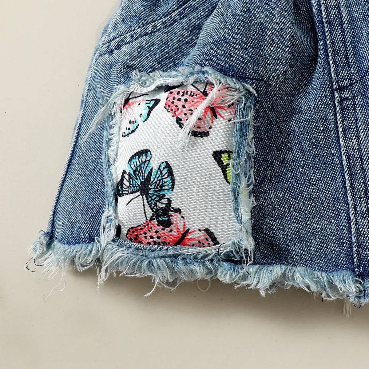 Girls Casual Summer Letter Print Short Sleeve Triangle Blanket Dress + Denim Skirt Two-Piece Set Infant Outfit