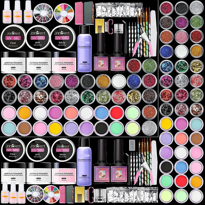 Acrylic Nail Kit Acrylic Powder With Acrylic Liquid For Gel Nails With UV Lamp For Gel Nails Set DIY Gifts For Women
