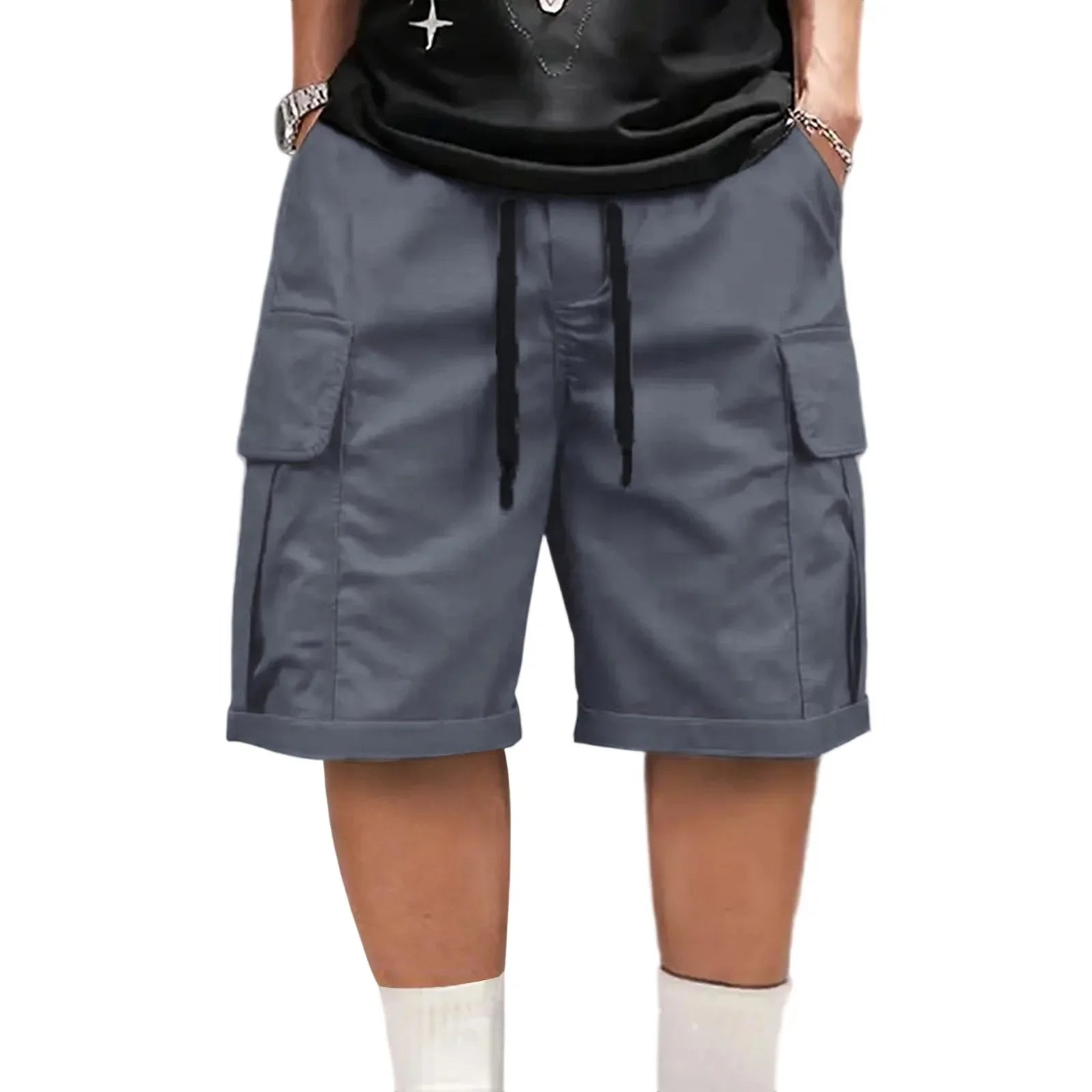 Men s Lightweight Quick Dry Cargo Shorts with Elastic Waistband and Multiple Pockets for Outdoor Activities