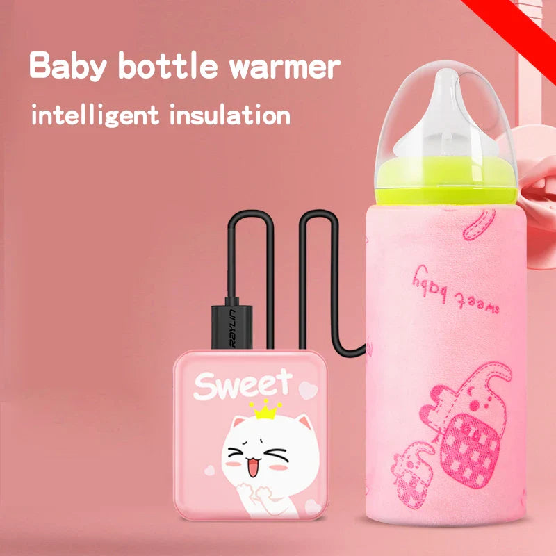 Universal Baby Bottle Warmer Water Formula Milk Warmer Baby Bag USB Nursing Bottle Heater Portable Thermal Bag for Travel
