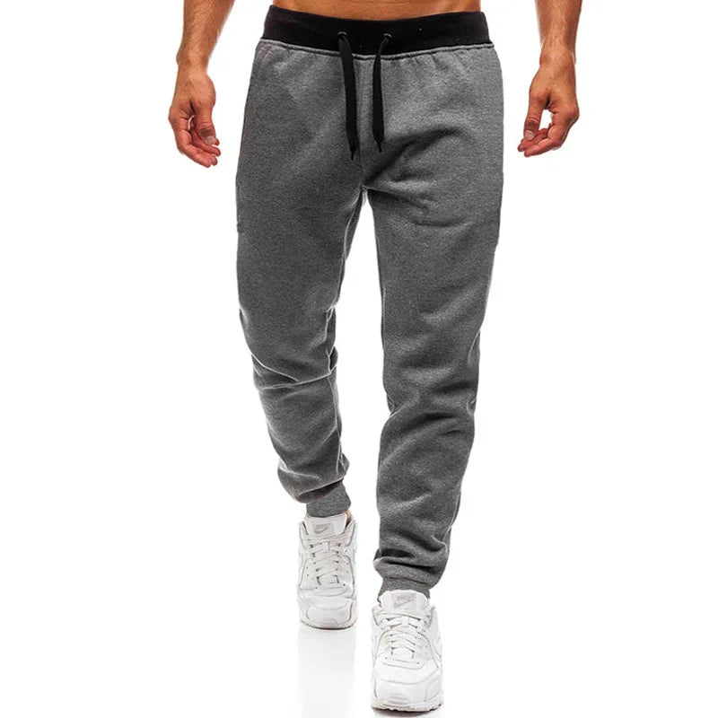Men's Athletic Trainning Joggers Casual Loose Fit Sweatpants Spring Fall Fleece Lined Pants Elastic Waist Drawstring Trousers