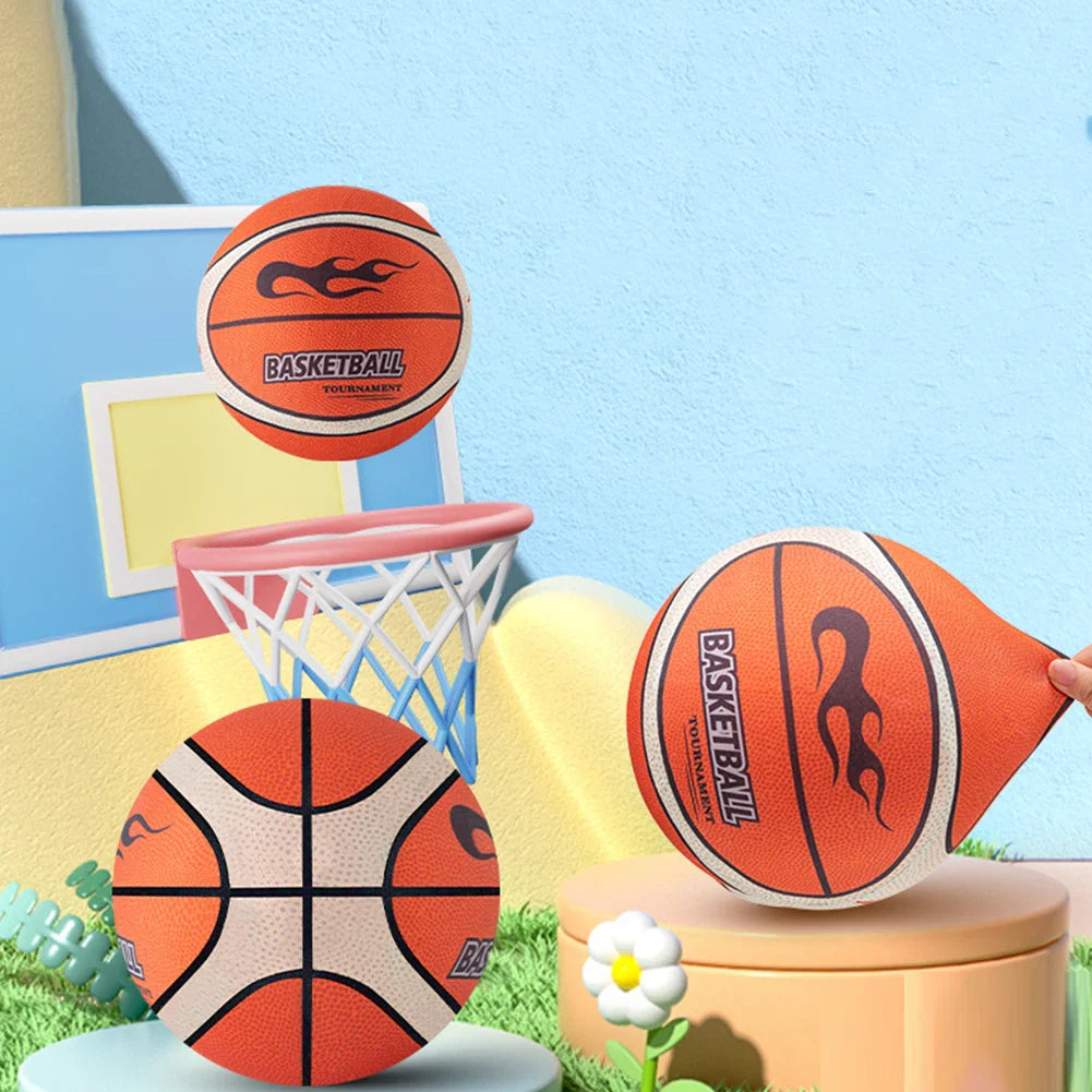 18/21/24cm Silent Basketball High-Resilience Bouncing Mute Ball Size 3/5/7 Training Foam Ball for Various Indoor Activities