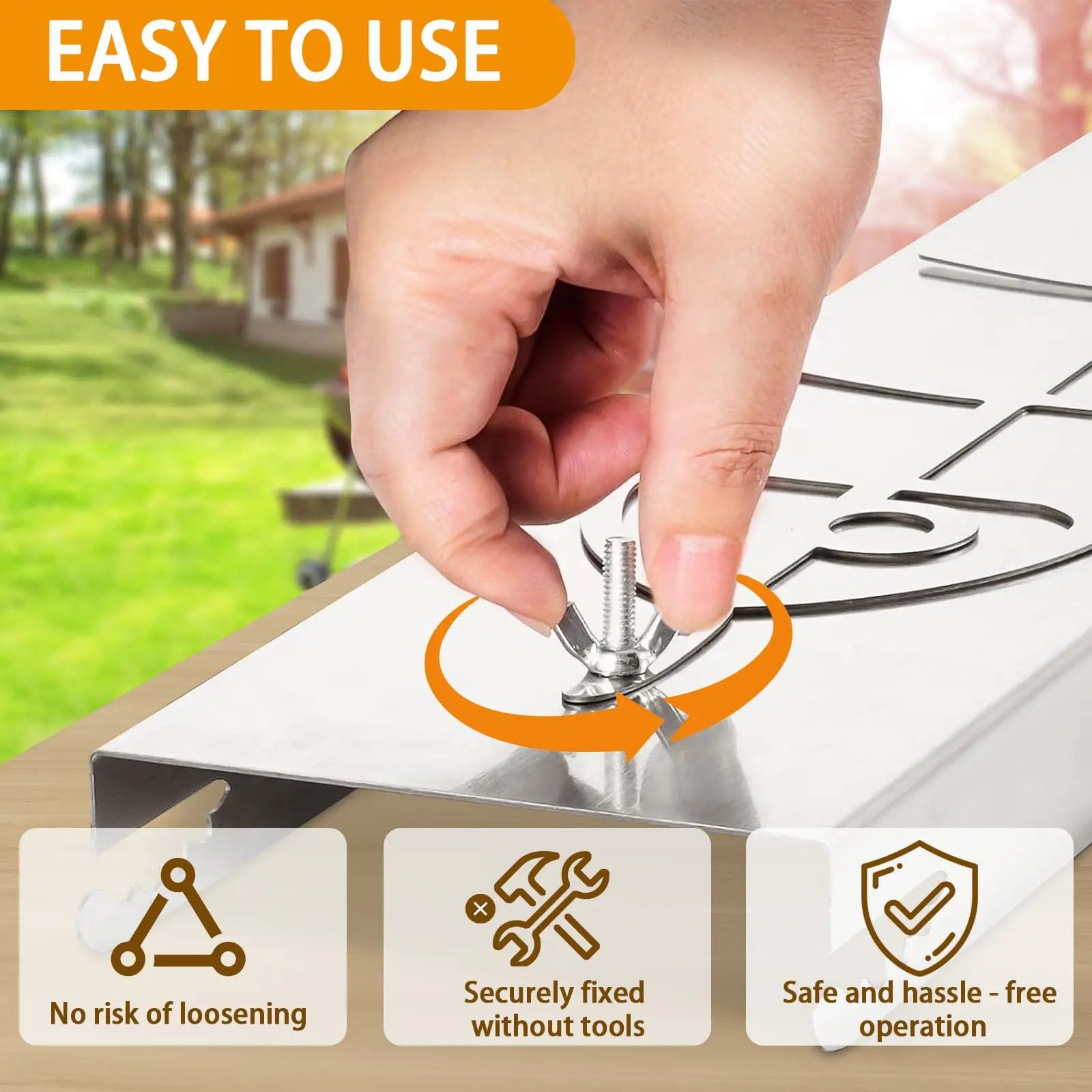 Flame Salmon Holder,304 Stainless Steel Flat Cooking Rack Height Adjustable Outdoor BBQ Cookware for Grilling Fish