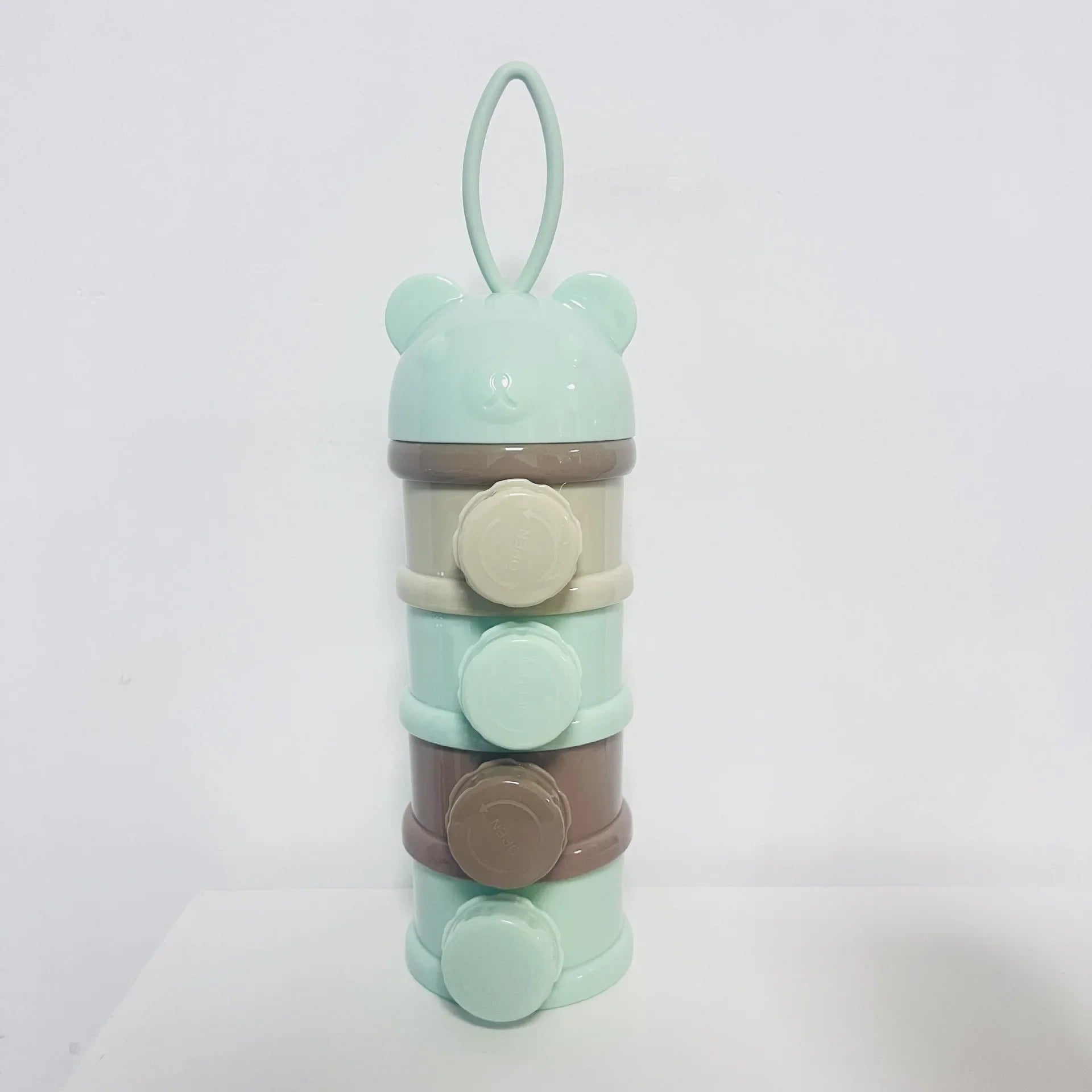 Portable 4-Layer Baby Milk Powder Dispenser – Compact & Leak-Proof Storage Box for Formula, Snacks & Toddler Meals